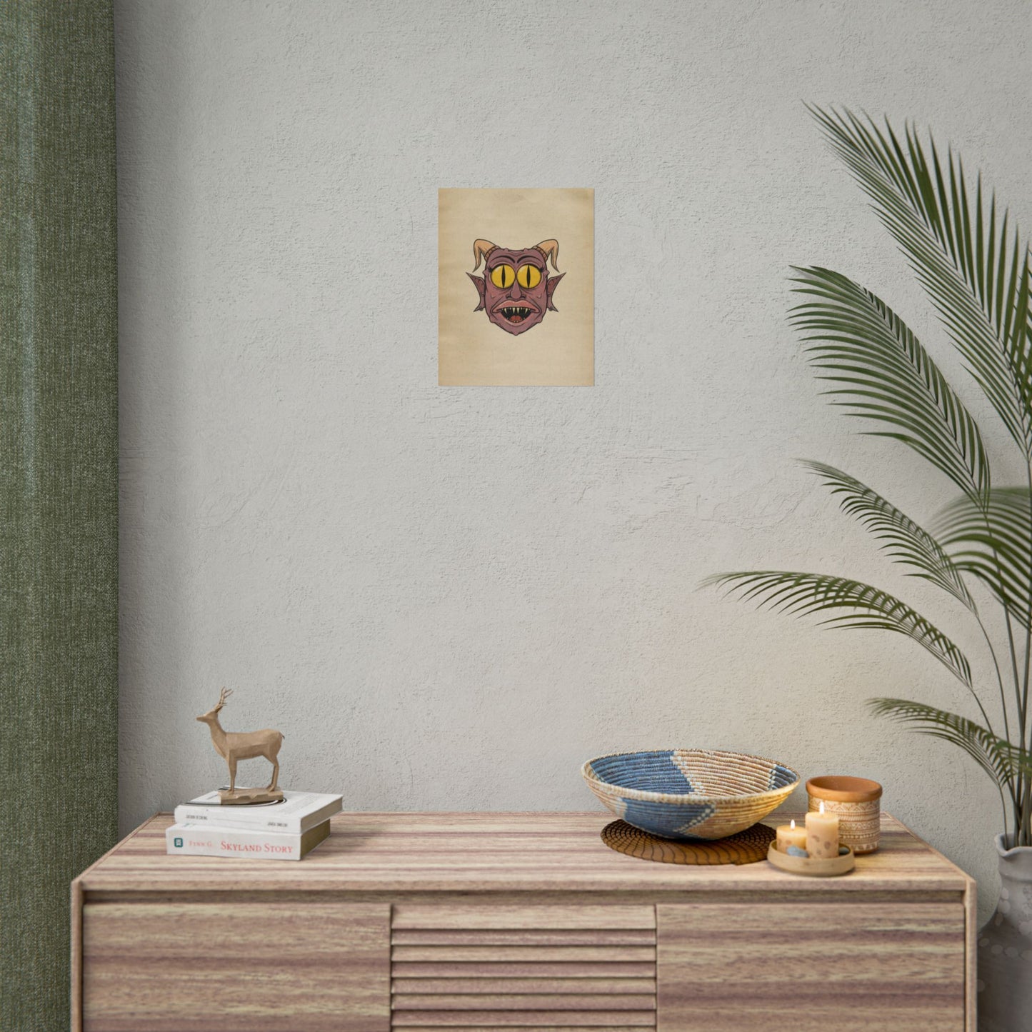 Poster Print - Fun Cartoon Demon Head Design