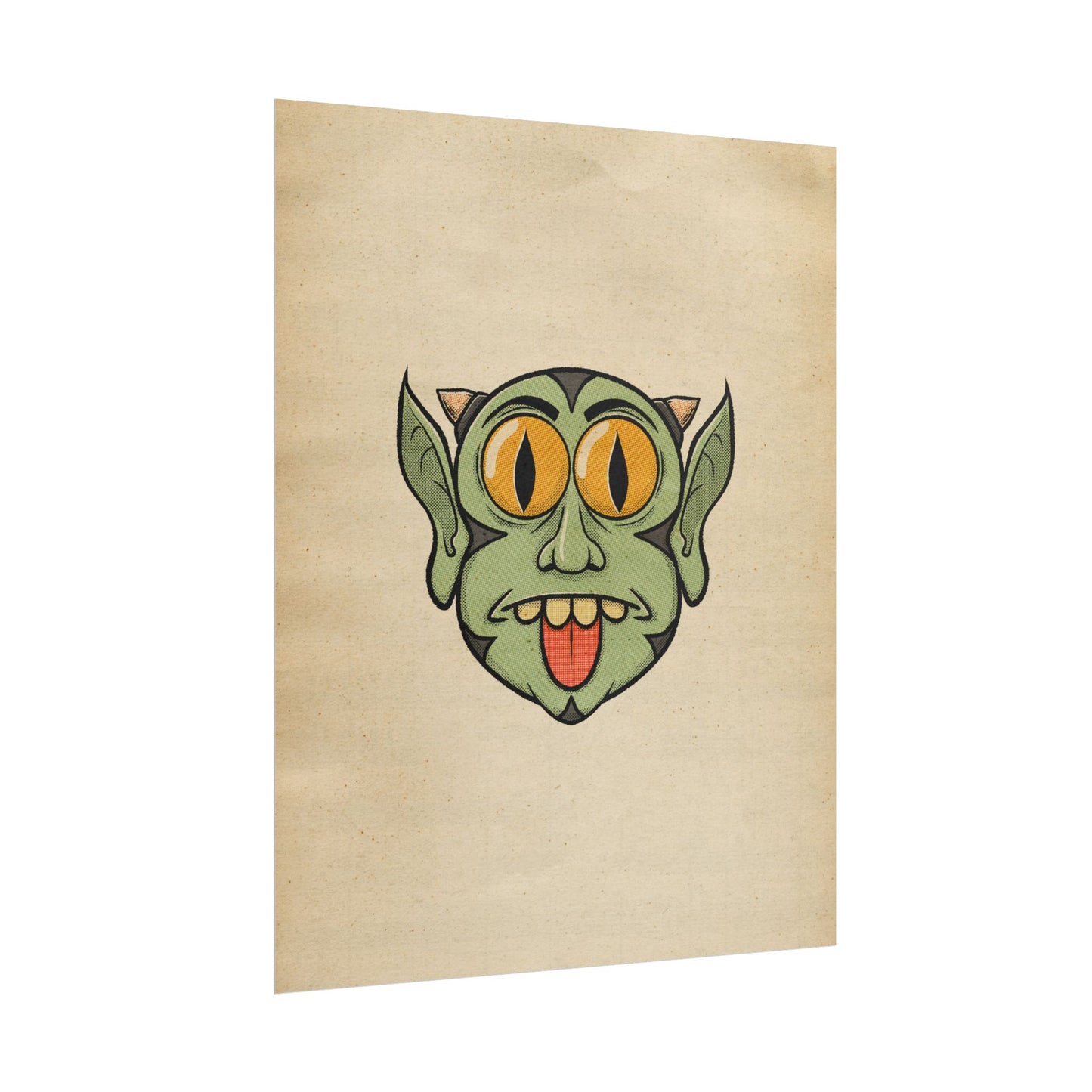 Poster Print - Fun Cartoon Demon Head Design