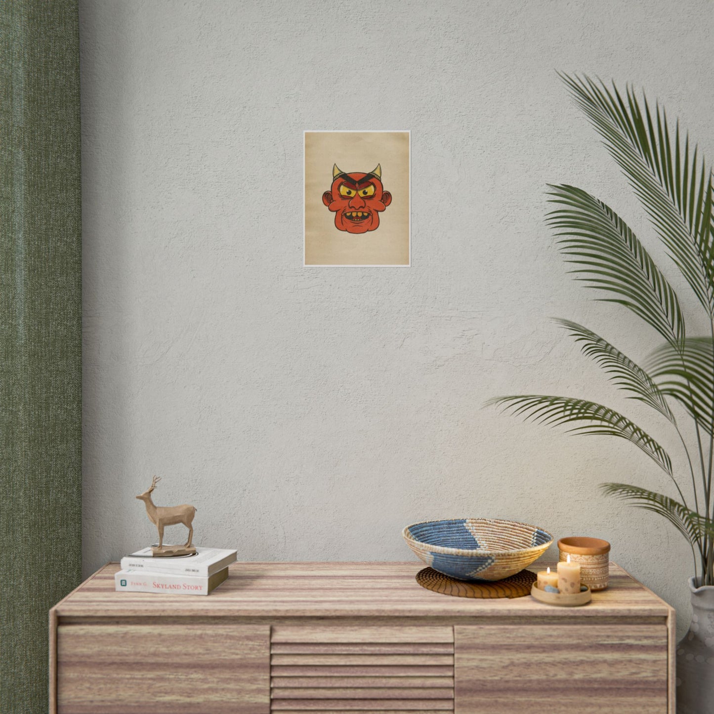 Poster Print - Fun Cartoon Demon Head Design