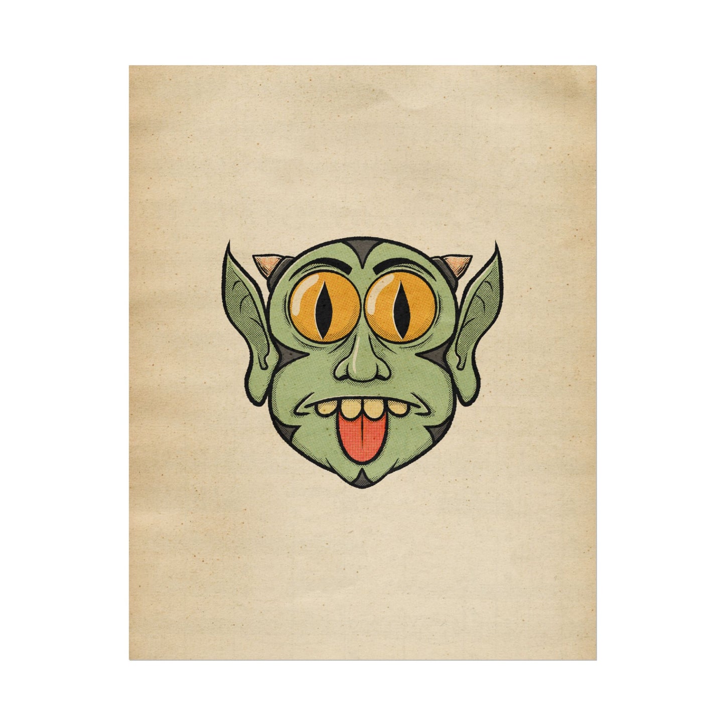 Poster Print - Fun Cartoon Demon Head Design