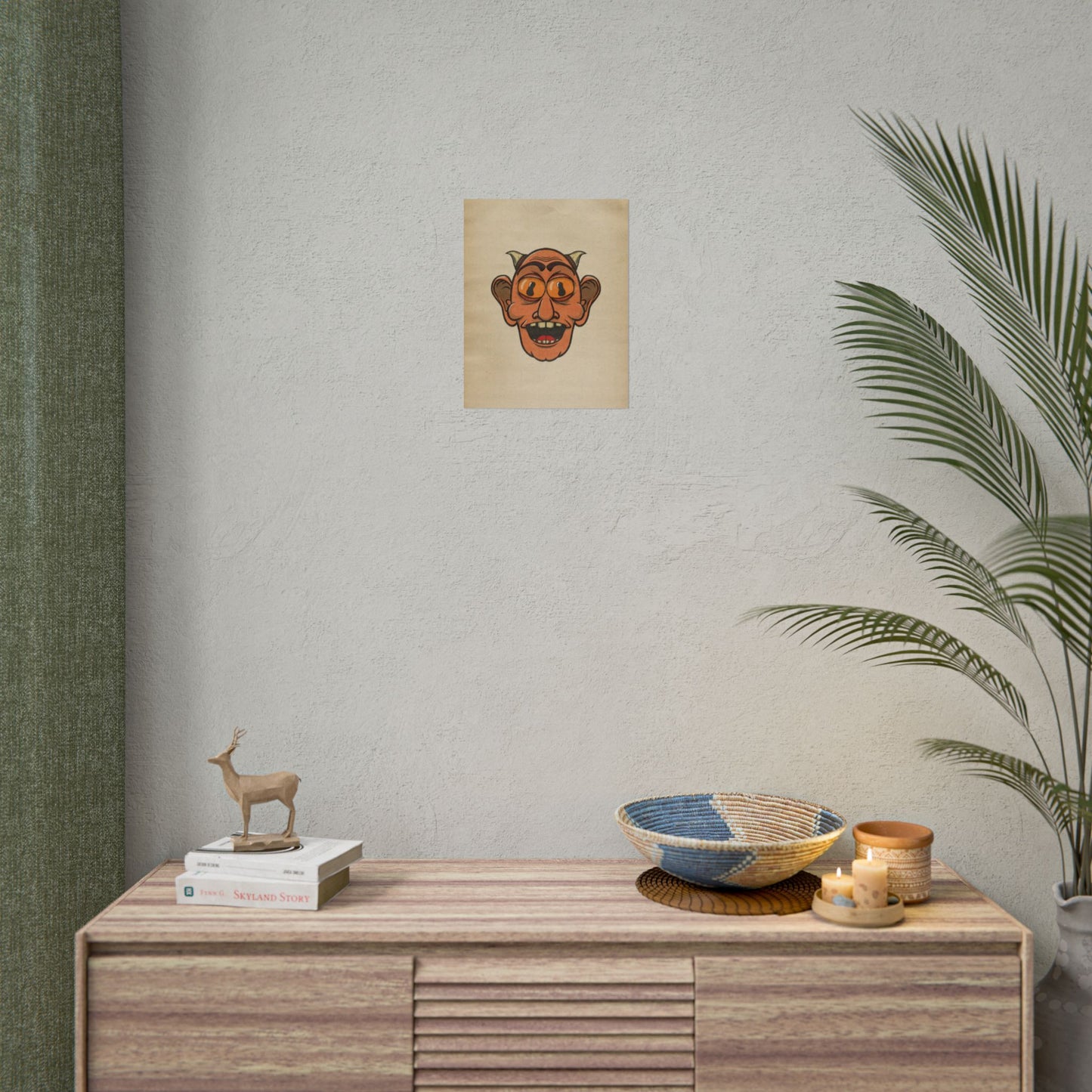 Poster Print - Fun Cartoon Demon Head Design